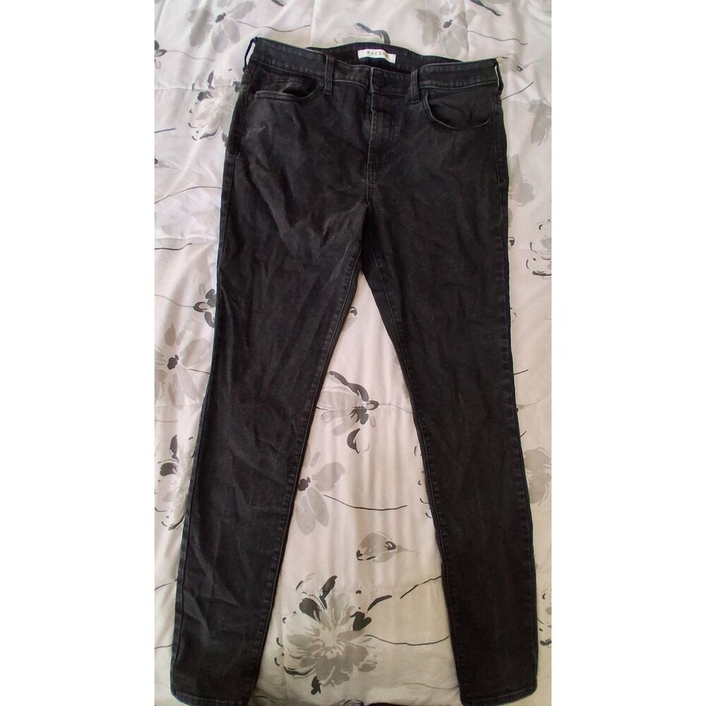 PacSun Men’s Stacked Skinny Jeans 33x32 Black Acid Wash Stretch Denim